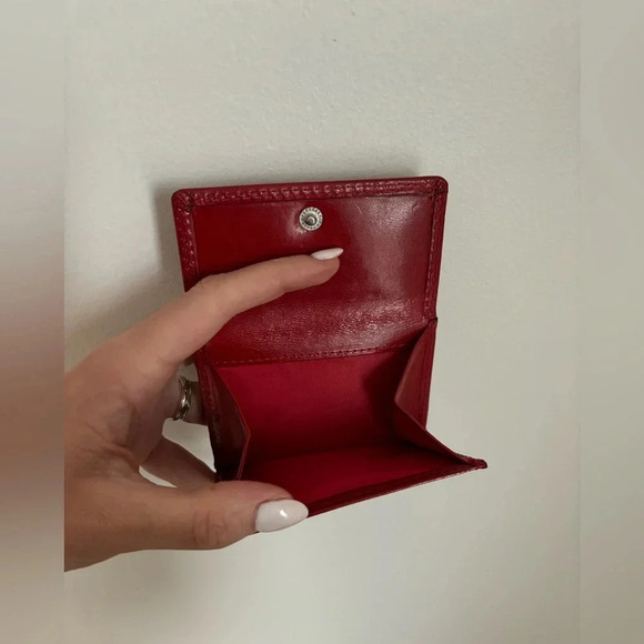 Vera Pelle Red Leather  Wallet - Picture 5 of 7